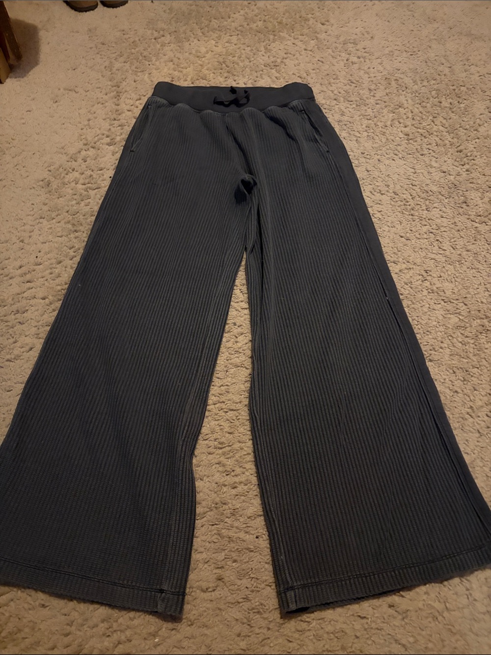 Aerie Charcoal Waffle Pants